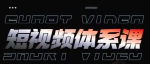 短视频完整知识体系课,一次性搞懂短视频,运营手法、内容制作、投放技巧项目玩法-淘金有道