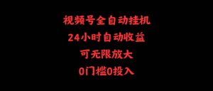 (10031期)视频号全自动挂机,24小时自动收益,可无限放大,0门槛0投入-淘金有道