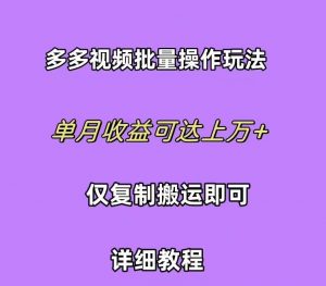 (10029期)拼多多视频带货快速过爆款选品教程 每天轻轻松松赚取三位数佣金 小白必…-淘金有道