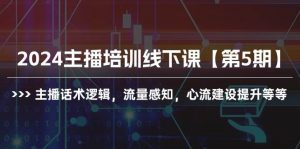 (10161期)2024主播培训线下课【第5期】主播话术逻辑,流量感知,心流建设提升等等-淘金有道