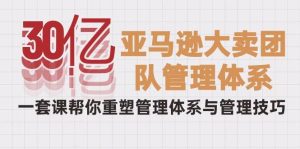 (10178期)30亿-亚马逊大卖团队管理体系,一套课帮你重塑管理体系与管理技巧-淘金有道