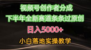 (10294期)视频号创作者分成最新玩法,日入5000+ 下半年全新赛道条条过原创,小…-淘金有道