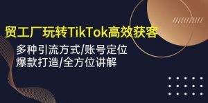 （10302期）外贸工厂玩转TikTok高效获客，多种引流方式/账号定位/爆款打造/全方位讲解-淘金有道