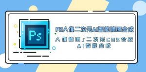 PS人像二次元AI智能修图 合成 人像修图/二次元 COS合成/AI 智能合成(119节完整版)-淘金有道