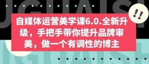 自媒体运营美学课6.0.全新升级,手把手带你提升品牌审美,做一个有调性的博主-淘金有道