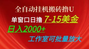 （10409期）全自动挂机搬砖撸U，单窗口日撸7-15美金，日入2000+，可个人操作，工作…-淘金有道