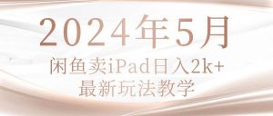 (10459期)2024年5月闲鱼卖ipad日入2k,最新玩法教学-淘金有道