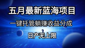 (10469期)五月刚出最新蓝海项目一键托管 躺赚收益分成 日产无上限-淘金有道