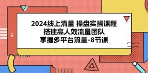 2024线上流量操盘实操课程,搭建高人效流量团队,掌握多平台流量(8节课)-淘金有道