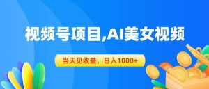 (10501期)视频号蓝海项目,AI美女视频,当天见收益,日入1000+-淘金有道