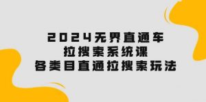 (10508期)2024无界直通车·拉搜索系统课:各类目直通车 拉搜索玩法!-淘金有道