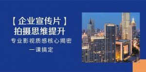 (10512期)【企业-宣传片】拍摄 思维提升,专业影视质感核心揭密,一课搞定(18节)-淘金有道