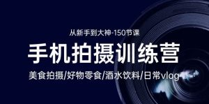 (10532期)手机拍摄训练营:美食拍摄-好物零食-酒水饮料-日常vlog/新手到大神-150节-淘金有道