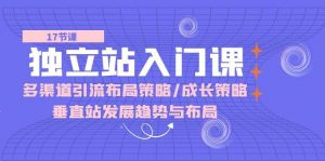 (10549期)独立站 入门课:多渠道 引流布局策略/成长策略/垂直站发展趋势与布局-淘金有道