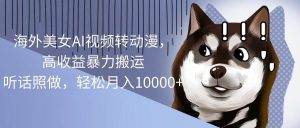 (10593期)海外美女AI视频转动漫,高收益暴力搬运,听话照做,轻松月入10000+-淘金有道