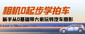相机0起步学拍车:新手从0基础带大家玩转汽车摄影(18节课)-淘金有道