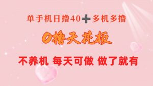 (10670期)0撸天花板 单手机日收益40+ 2台80+ 单人可操作10台 做了就有 长期稳定-淘金有道