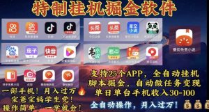 (10703期)月入过万 24小时全自动无脑挂机,操作简单!-淘金有道